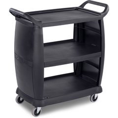 CC203603 Bussing Cart 18" x 36.25" x 38" - Black