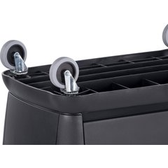 CC2036P03 Small Bussing Cart w/Panels 18" x 36.25" x 38" - Black