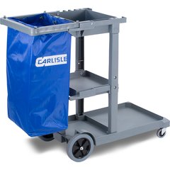 JC1945S23 Short Platform Janitorial Cart  - Gray