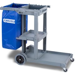 JC1945S23 Short Platform Janitorial Cart  - Gray