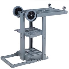 JC1945S23 Short Platform Janitorial Cart  - Gray