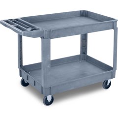 UC452523 Bin Top 2 Shelf Utility Cart 45" x 25" - Gray