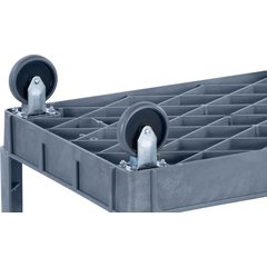 UC452523 Bin Top 2 Shelf Utility Cart 45" x 25" - Gray