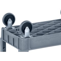 UC401823 Bin Top 2 Shelf Utility Cart 40" x 17.25" - Gray