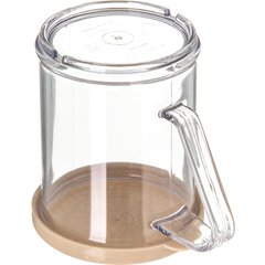 4270S06 SAN Shaker/Dredge With Salt & Pepper Lid 1 cup / 8 oz./ Hole Dia 0.050 - Beige