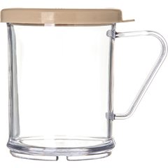 4270S06 SAN Shaker/Dredge With Salt & Pepper Lid 1 cup / 8 oz./ Hole Dia 0.050 - Beige