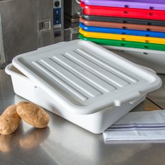 N4401202 Comfort Curve™ Tote Box Universal Lid 15" x 20" x 1" - White