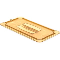 10470U13 StorPlus™ High Heat Handled Universal Food Pan Lid 1/3 Size - Amber