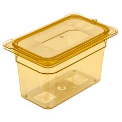 3088213 StorPlus™ High Heat Food Pan 1/4 Size, 6" Deep - Amber