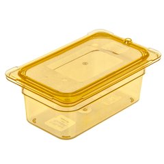 3088113 StorPlus™ High Heat Food Pan 1/4 Size, 4" Deep - Amber