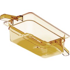 30861HH13 StorPlus™ High Heat Food Pan with Handles 1/3 Size, 4" Deep - Amber
