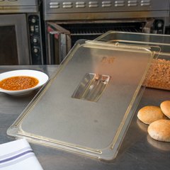 10410U13 StorPlus™ High Heat Handled Universal Food Pan Lid Full-Size - Amber