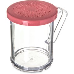 4250S55 SAN Shaker/Dredge With Seasoning Lid 1 cup / 8 oz / Hole Dia 0.085 - Rose