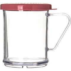 4250S55 SAN Shaker/Dredge With Seasoning Lid 1 cup / 8 oz / Hole Dia 0.085 - Rose