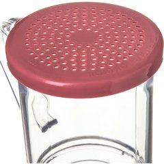 4250S55 SAN Shaker/Dredge With Seasoning Lid 1 cup / 8 oz / Hole Dia 0.085 - Rose