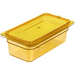 3086113 StorPlus™ High Heat Food Pan 1/3 Size, 4" Deep - Amber