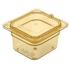 3088413 StorPlus™ High Heat Food Pan 1/6 Size, 4" Deep - Amber