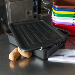 N4401203 Comfort Curve™ Tote Box Universal Lid 15" x 20" x 1" - Black