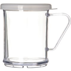 4230S30 SAN Shaker/Dredge With Parsley Lid 1 1 cup / 8 oz./ Hole Dia 0.313 - Translucent