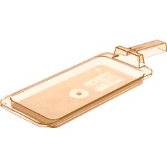 10458H13 StorPlus™ High Heat Food Pan with Handle 1/3 Size - Amber