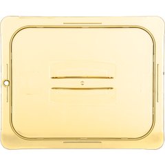 10430U13 StorPlus™ High Heat Handled Universal Food Pan Lid 1/2 Size - Amber