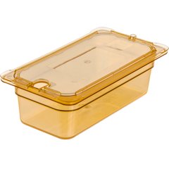 3086113 StorPlus™ High Heat Food Pan 1/3 Size, 4" Deep - Amber