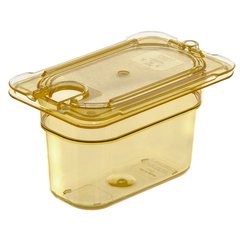 3088713 StorPlus™ High Heat Food Pan 1/9 Size, 4" Deep - Amber