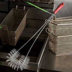 4011205 Looped Fryer Basket High Heat Brush 24" - Red