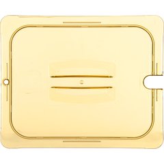 10431U13 StorPlus™ High Heat Handled Universal Food Pan Lid 1/2 Size - Amber