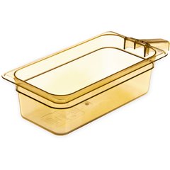 30861H13 StorPlus™ High Heat Food Pan with Handle 1/3 Size, 4" Deep - Amber