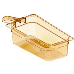 30861H13 StorPlus™ High Heat Food Pan with Handle 1/3 Size, 4" Deep - Amber