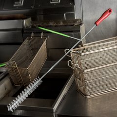 4011005 Straight Fryer High Heat Brush 28" - Red