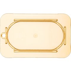 10536U13 StorPlus™ High Heat Flat Universal Food Pan Lid 1/9 Size - Amber