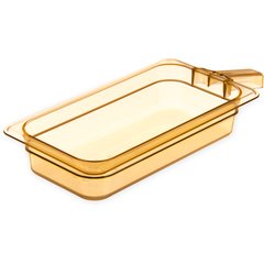 30860H13 StorPlus™ High Heat Food Pan with Handle 1/3 Size, 2.5" Deep - Amber