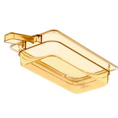 30860H13 StorPlus™ High Heat Food Pan with Handle 1/3 Size, 2.5" Deep - Amber