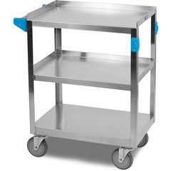 UC3031524 Stainless Steel 3 Shelf Utility Cart 15.5" x 24" - Stainless Steel
