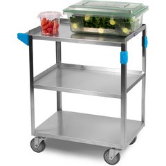 UC5031524 Stainless Steel 3 Shelf Utility Cart 15.5" x 24" - Stainless Steel