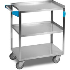 UC5031524 Stainless Steel 3 Shelf Utility Cart 15.5" x 24" - Stainless Steel