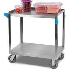UC7022133 Stainless Steel 2 Shelf Utility Cart 21" x 33" - Stainless Steel