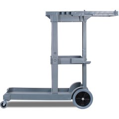 JC1945S23 Short Platform Janitorial Cart  - Gray