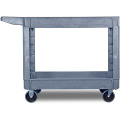 UC452523 Bin Top 2 Shelf Utility Cart 45" x 25" - Gray