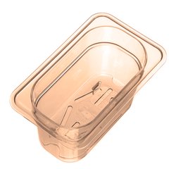 1053513 StorPlus™ High Heat Food Pan Drain Grate 1/9 Size - Amber