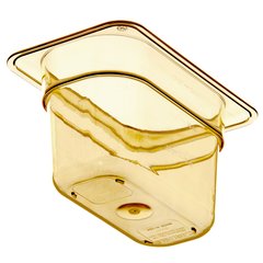 3088713 StorPlus™ High Heat Food Pan 1/9 Size, 4" Deep - Amber
