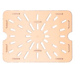 1043513 StorPlus™ High Heat Food Pan Drain Grate 1/2 Size - Amber