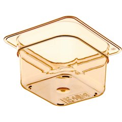 3088413 StorPlus™ High Heat Food Pan 1/6 Size, 4" Deep - Amber