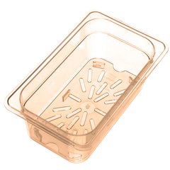 3089513 StorPlus™ High Heat Food Pan Drain Grate 1/4 Size - Amber