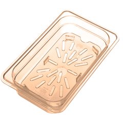 3089513 StorPlus™ High Heat Food Pan Drain Grate 1/4 Size - Amber