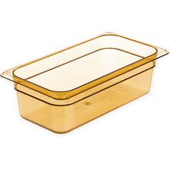 3086113 StorPlus™ High Heat Food Pan 1/3 Size, 4" Deep - Amber