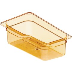 3086113 StorPlus™ High Heat Food Pan 1/3 Size, 4" Deep - Amber