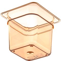 3088513 StorPlus™ High Heat Food Pan 1/6 Size, 6" Deep - Amber